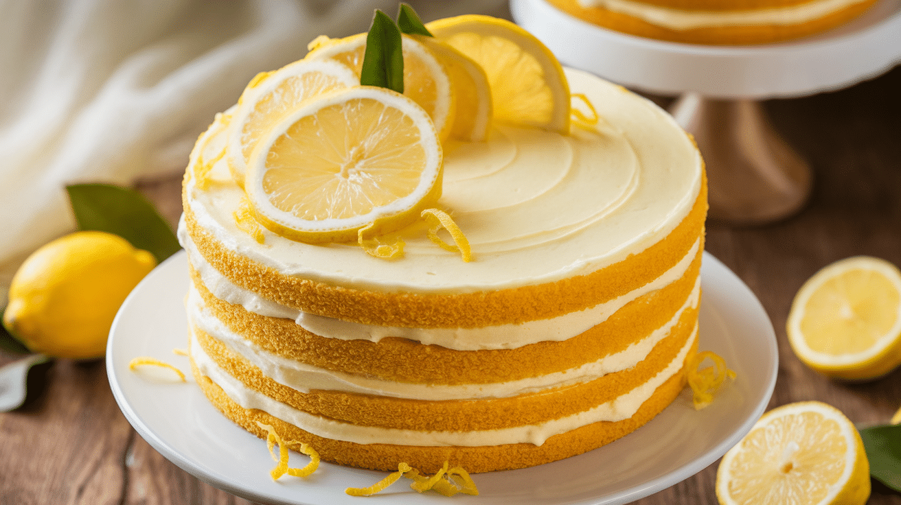 Lemon Velvet Cake Recipe