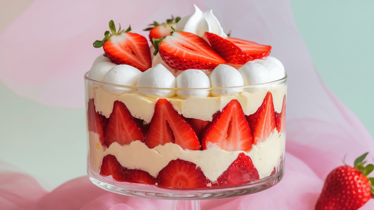 No-Bake Strawberry Cheesecake Lush