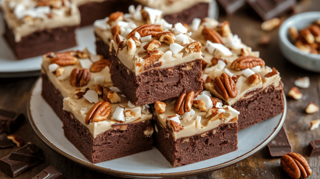 Decadent German Chocolate Brownies