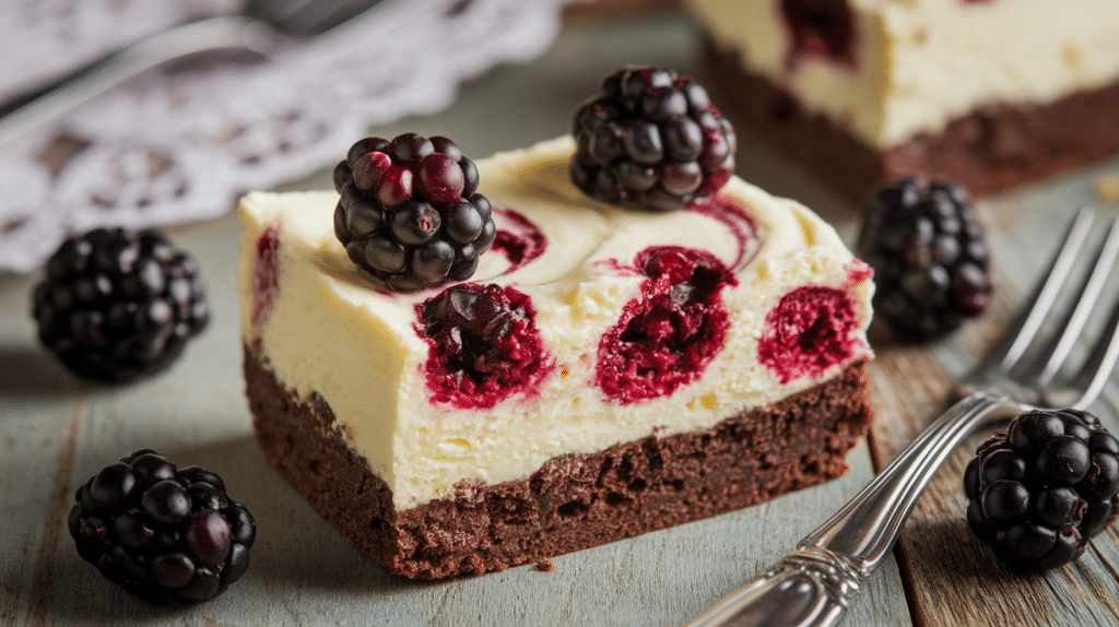 Decadent Blackberry Cheesecake Brownies