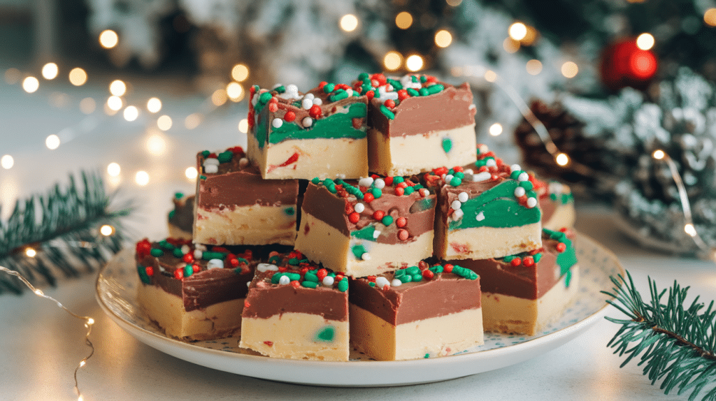 Festive Christmas Cookie Fudge Recipe