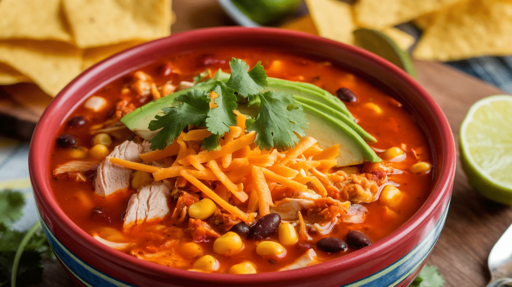 Spicy and Flavorful Chicken Taco Soup Recipe