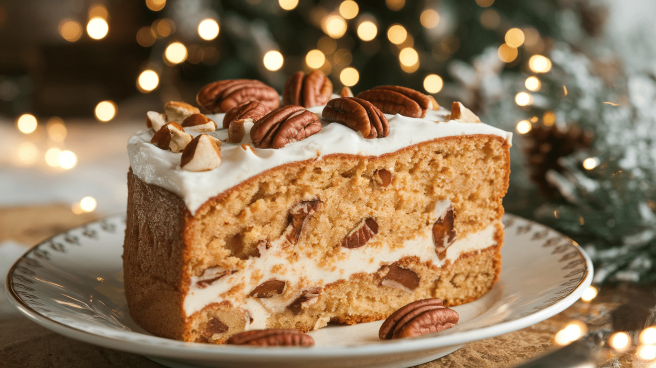 Rich and Moist Eggnog Butter Pecan Pound Cake