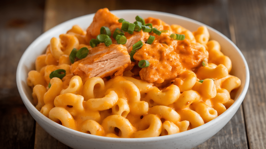 Spicy Buffalo Chicken Mac and Cheese