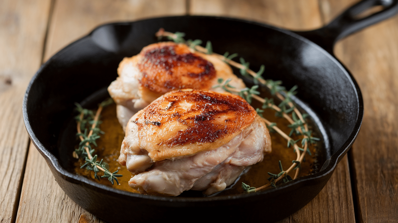 Savory Cast Iron Skillet Chicken Thighs Recipe