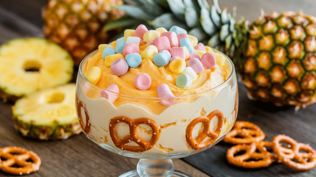 Delightful Pineapple Pretzel Fluff Dessert