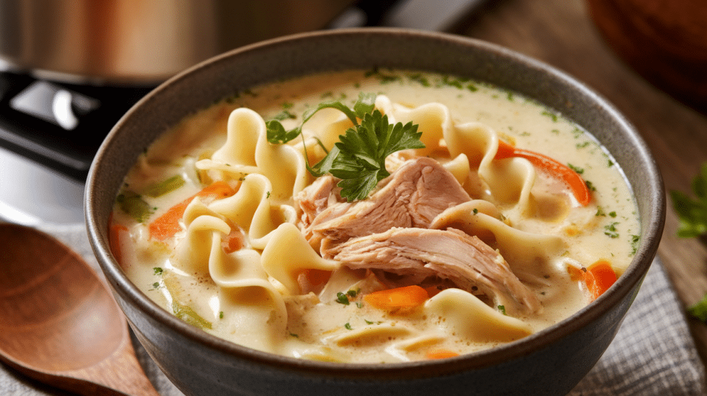 Creamy Crack Chicken Noodle Soup Recipe