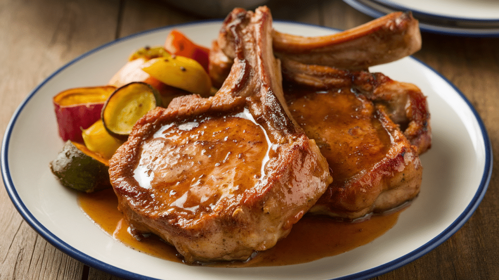 Savory Brown Sugar Glazed Pork Chops