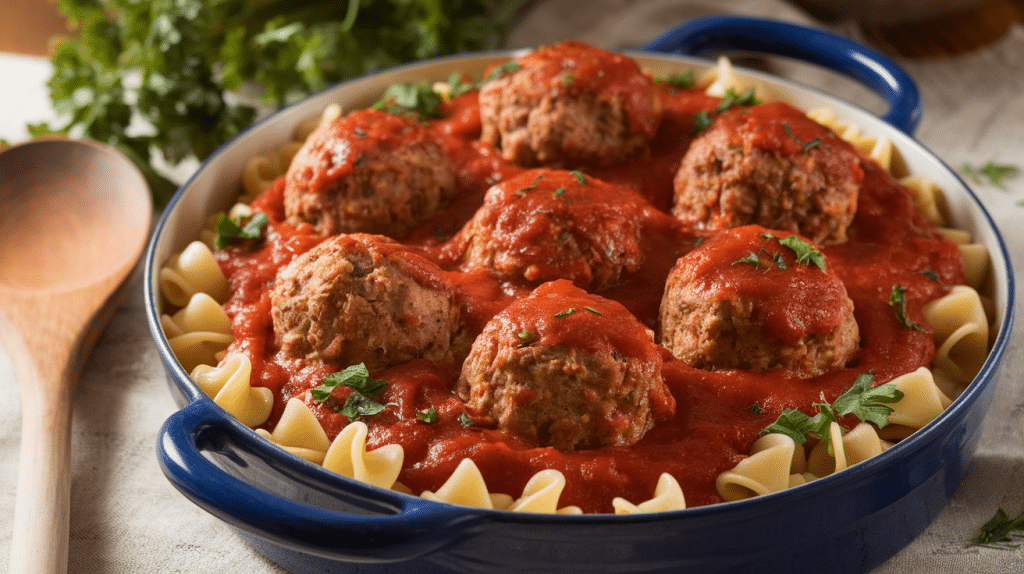 Savory Easy Meatball Casserole Recipe