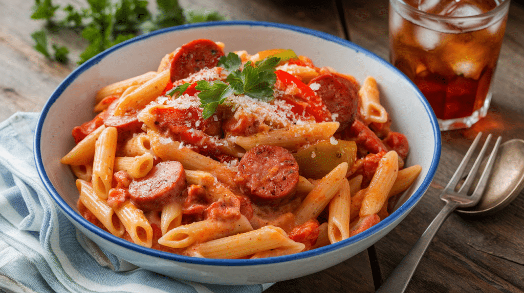 Spicy Cajun Sausage Pasta Recipe