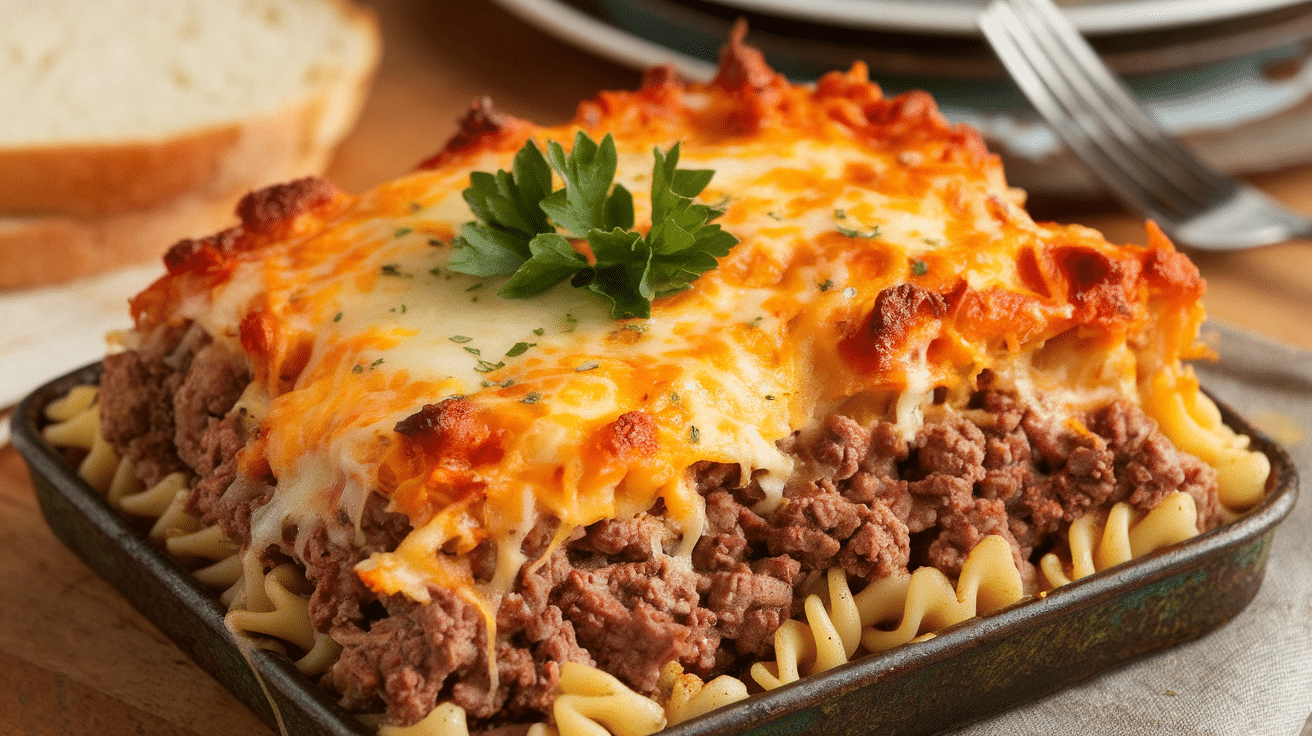 Savory Ground Beef Casserole Recipe