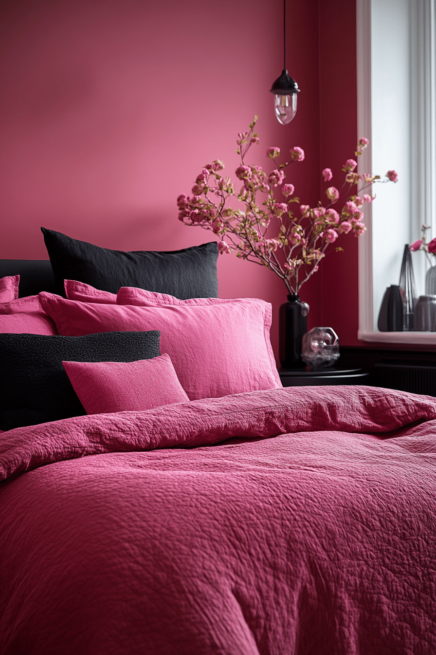 20 Pink and Black Bedroom Ideas to Transform Your Room Into a Statement Space