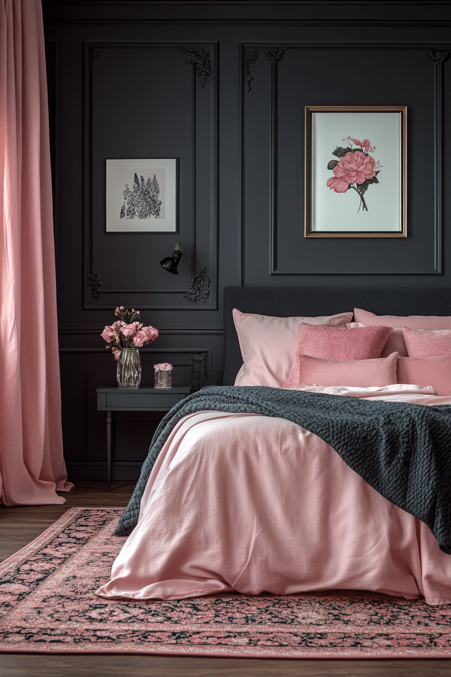 20 Pink and Black Bedroom Ideas to Transform Your Room Into a Statement Space