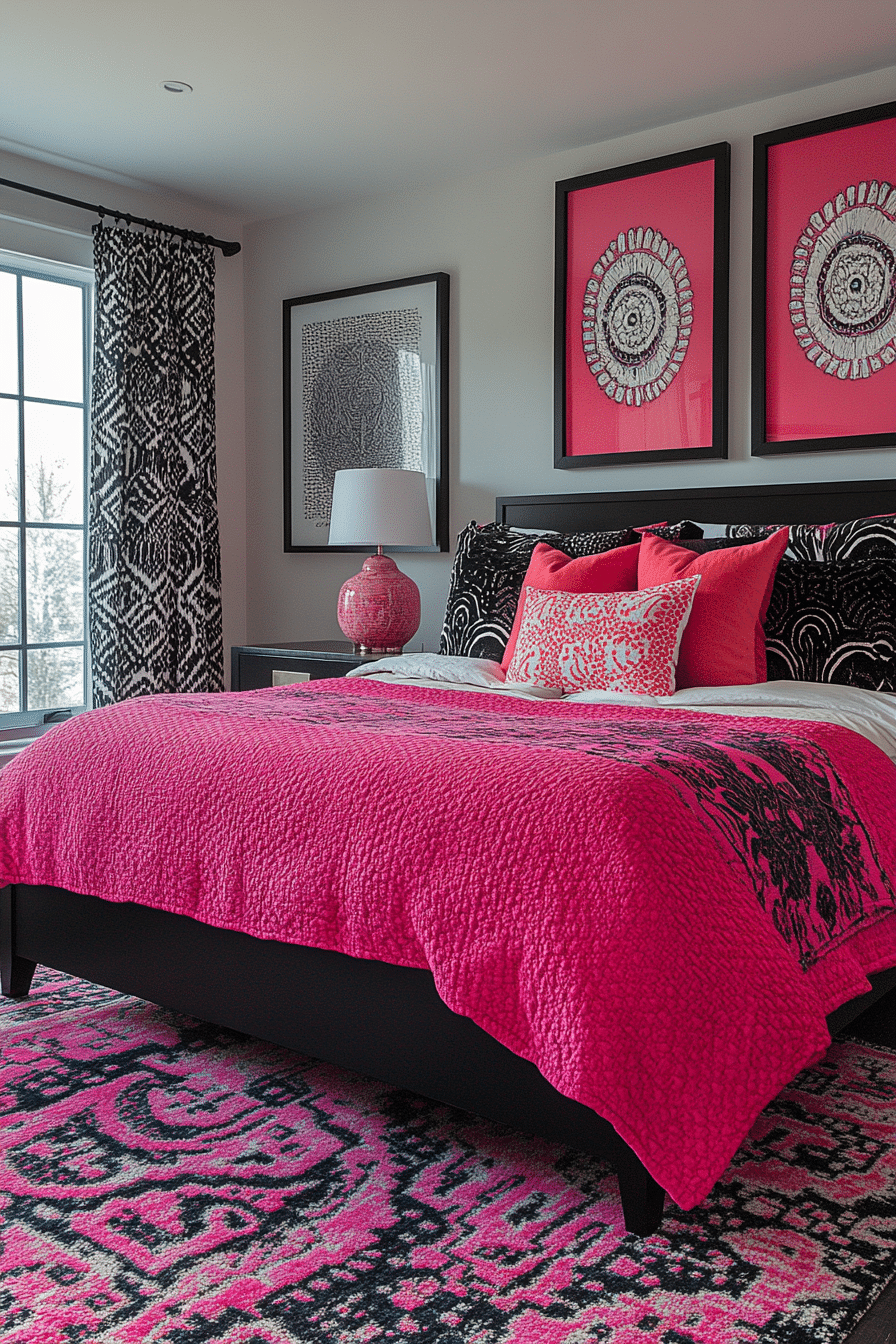 20 Pink and Black Bedroom Ideas to Transform Your Room Into a Statement Space