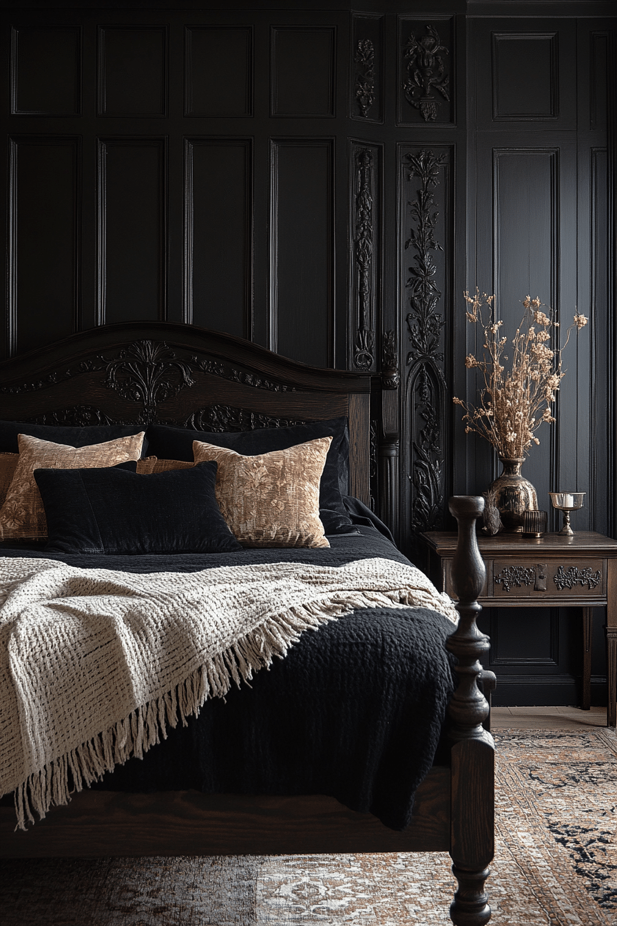 19 Black Boho Bedroom Ideas That Perfectly Balance Dark and Light