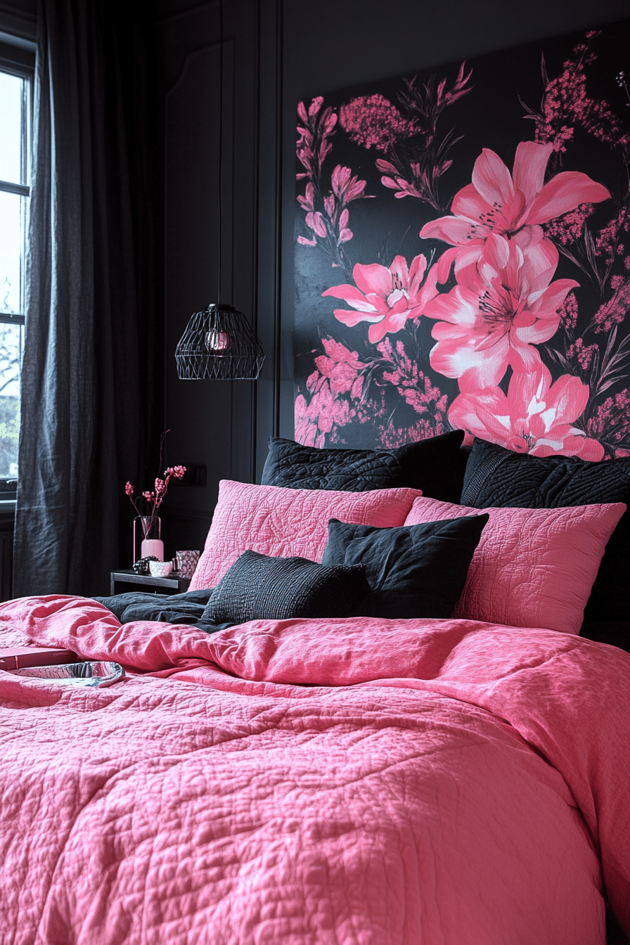 20 Pink and Black Bedroom Ideas to Transform Your Room Into a Statement Space