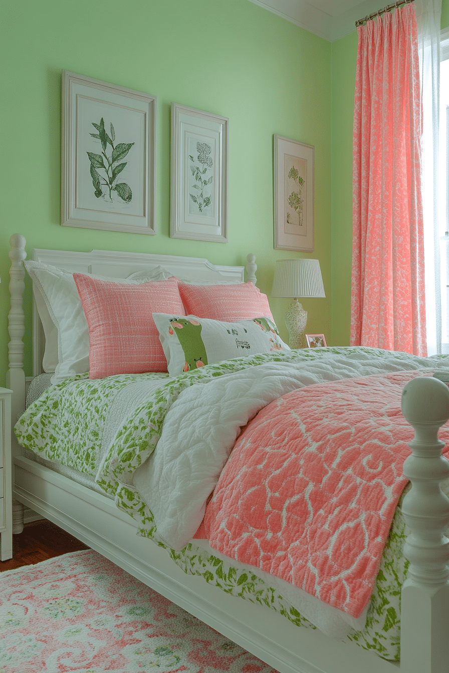 20 Green and Pink Bedroom Ideas for a Bold and Beautiful Design