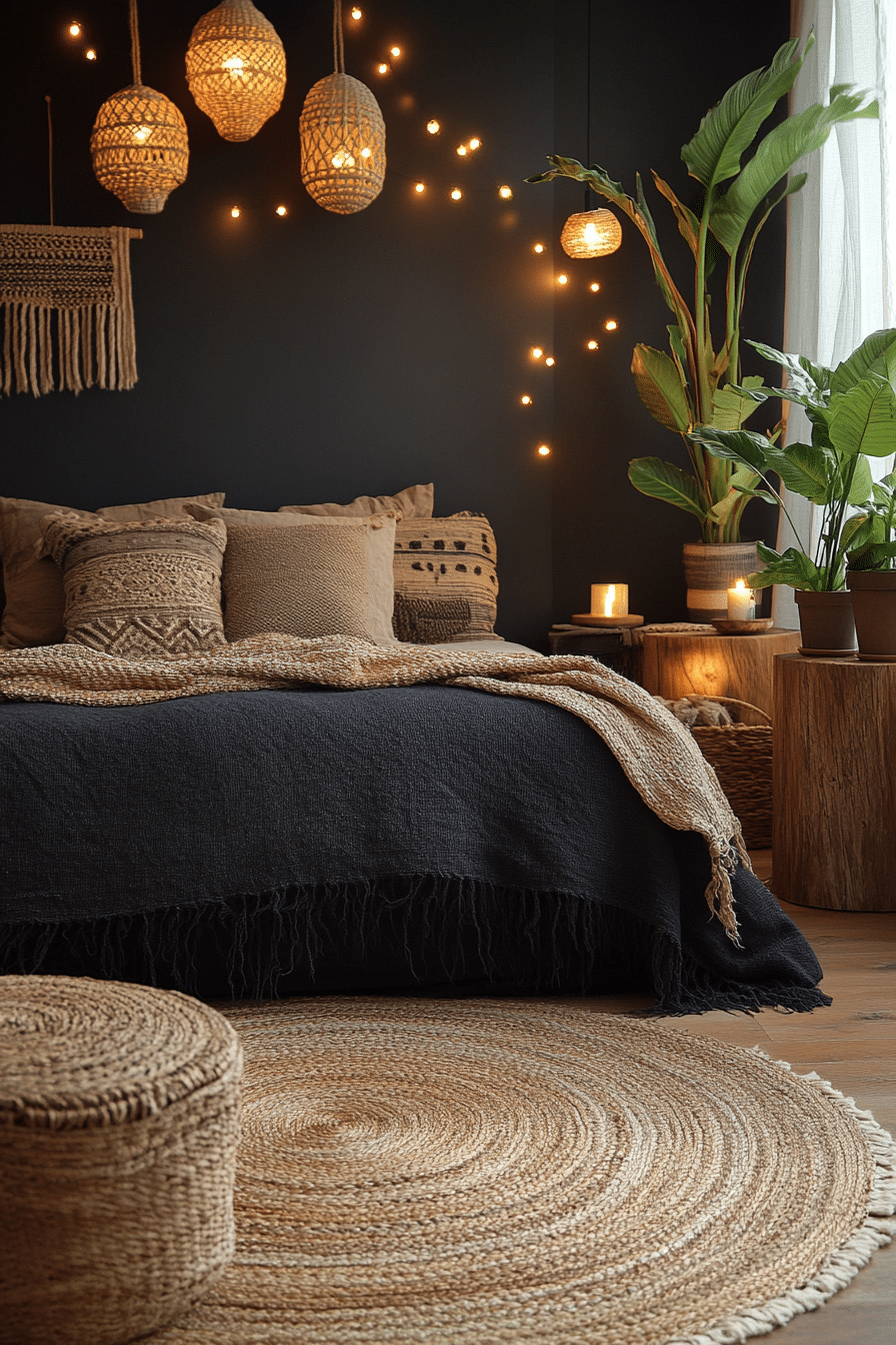 19 Black Boho Bedroom Ideas That Perfectly Balance Dark and Light