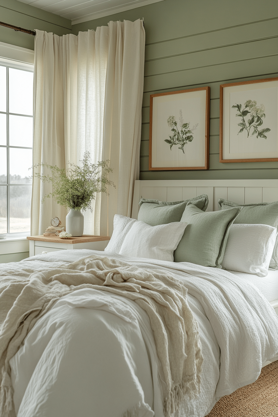 19 Sage Green Farmhouse Bedroom Ideas for a Relaxing Ambiance