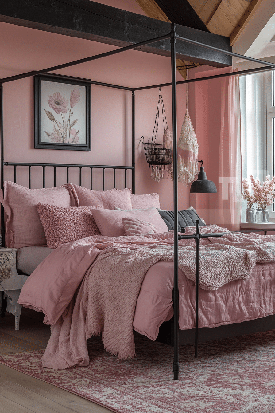 20 Pink and Black Bedroom Ideas to Transform Your Room Into a Statement Space