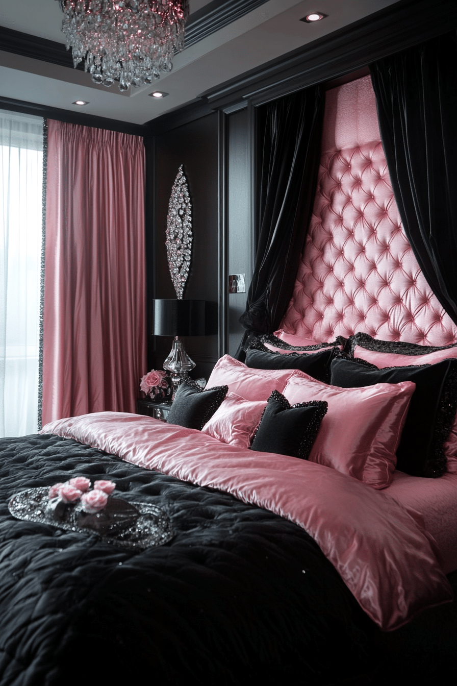 20 Pink and Black Bedroom Ideas to Transform Your Room Into a Statement Space