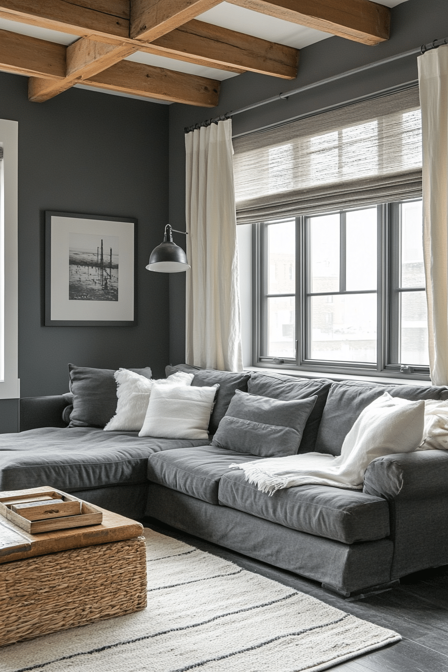 19 Dark Grey Couch Living Room Ideas to Create a Relaxing Ambiance