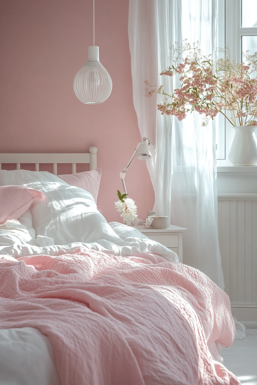 20 Pink and White Bedroom Ideas That Exude Softness and Sophistication