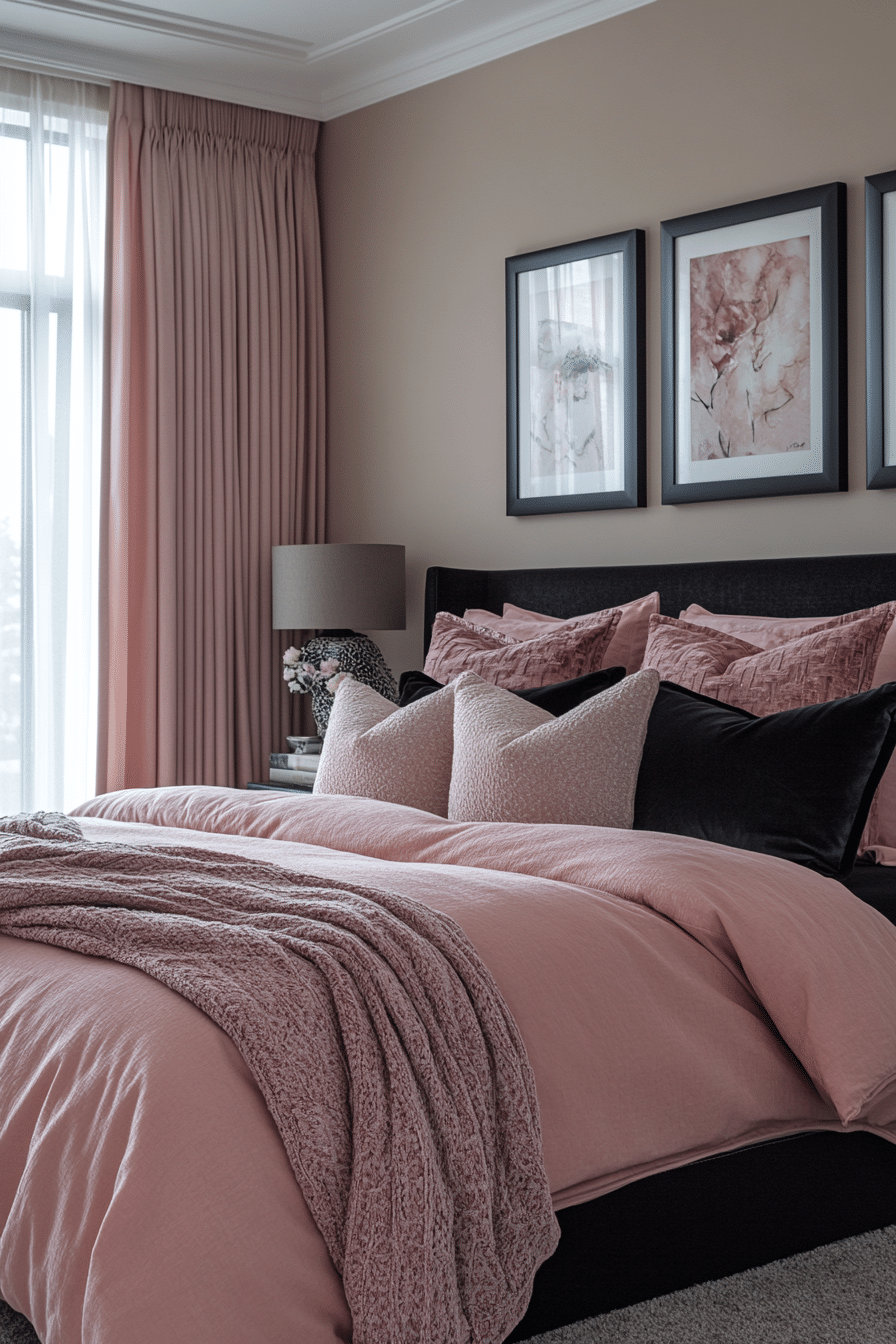 20 Pink and Black Bedroom Ideas to Transform Your Room Into a Statement Space