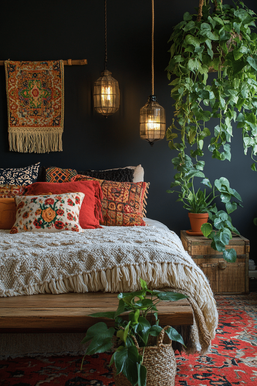 19 Black Boho Bedroom Ideas That Perfectly Balance Dark and Light