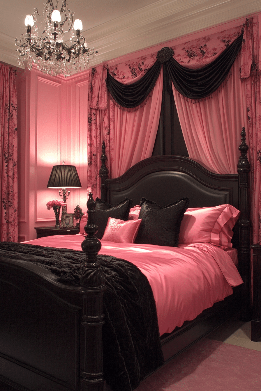 20 Pink and Black Bedroom Ideas to Transform Your Room Into a Statement Space