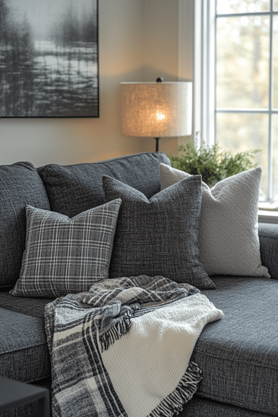 19 Dark Grey Couch Living Room Ideas to Create a Relaxing Ambiance