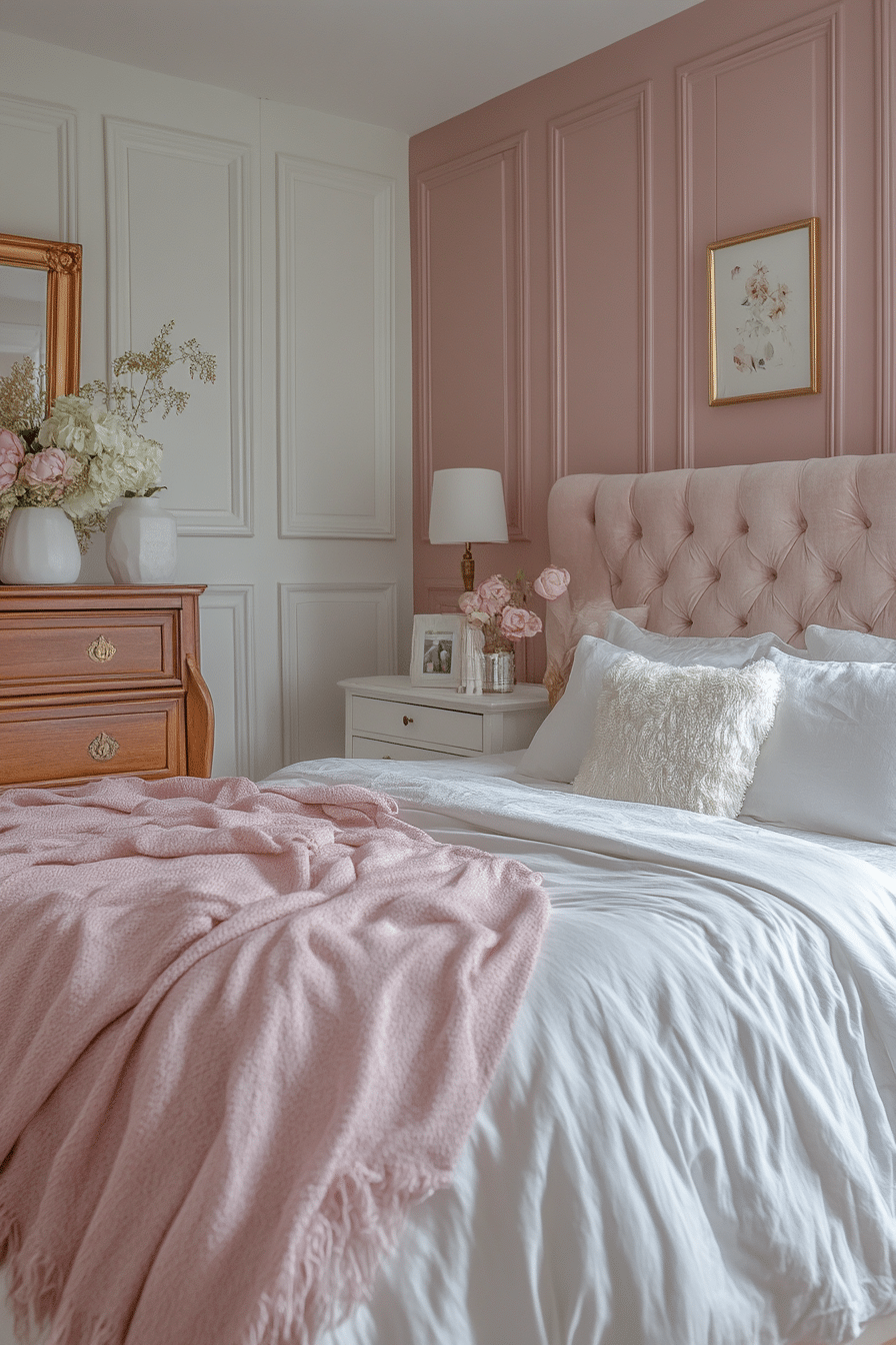 20 Pink and White Bedroom Ideas That Exude Softness and Sophistication