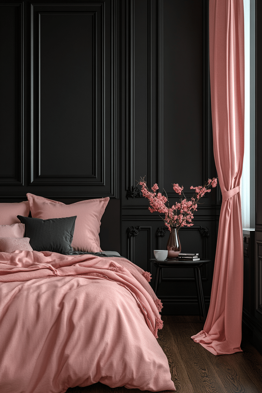 20 Pink and Black Bedroom Ideas to Transform Your Room Into a Statement Space