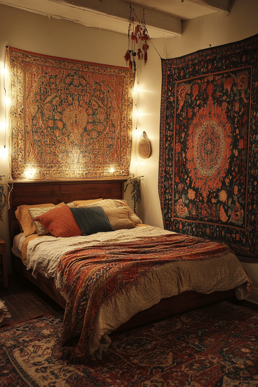 20 Boho Bedroom with Curtain Lights for a Stylish and Soothing Retreat