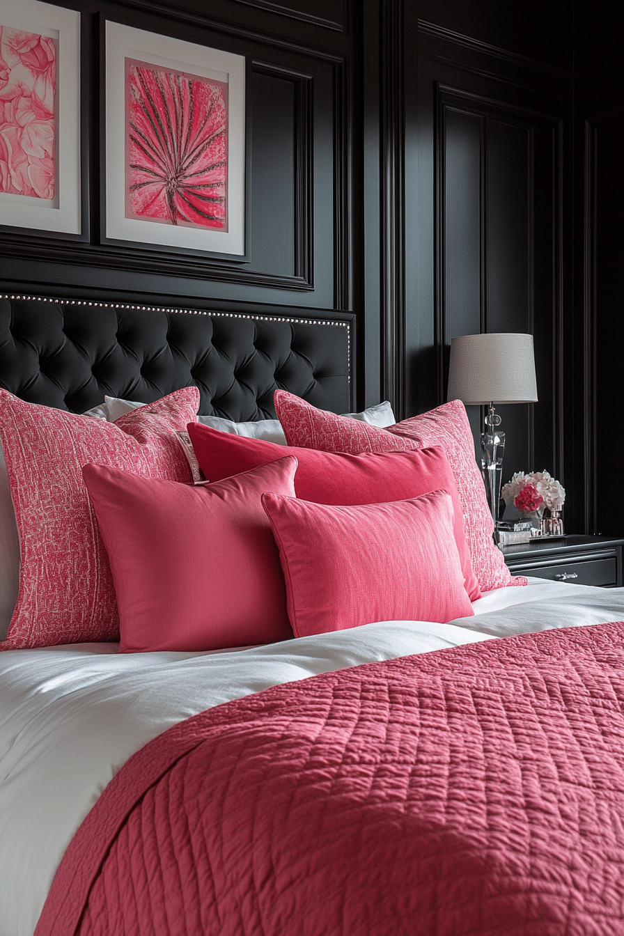 20 Pink and Black Bedroom Ideas to Transform Your Room Into a Statement Space