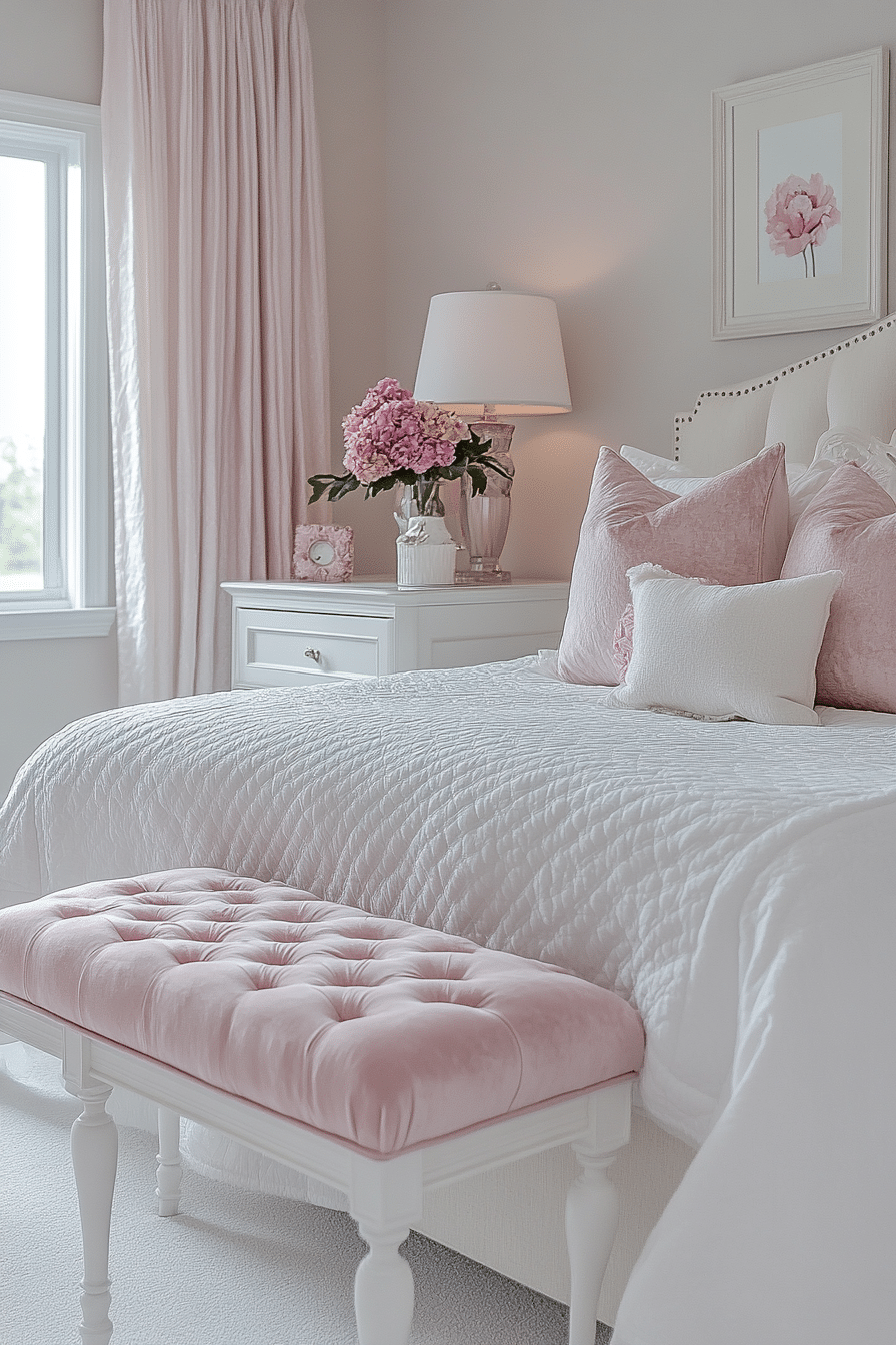 20 Pink and White Bedroom Ideas That Exude Softness and Sophistication