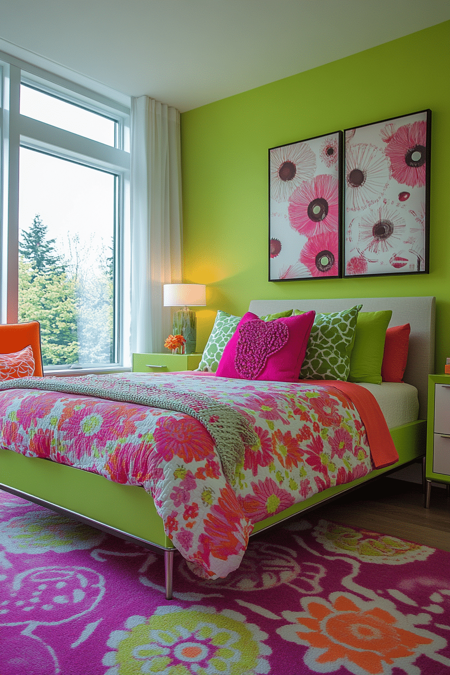 20 Green and Pink Bedroom Ideas for a Bold and Beautiful Design