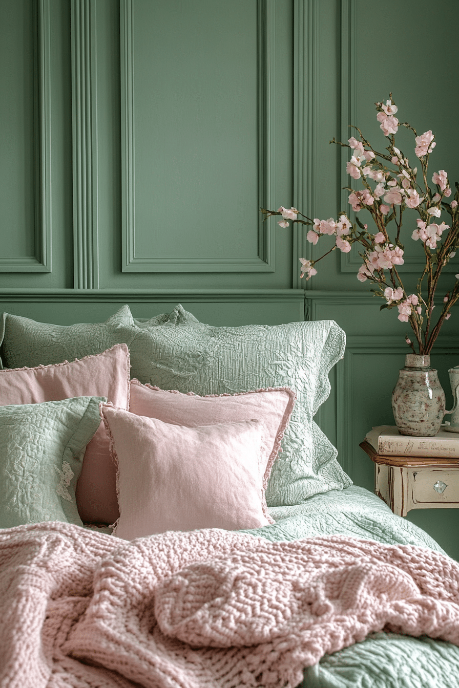 20 Green and Pink Bedroom Ideas for a Bold and Beautiful Design