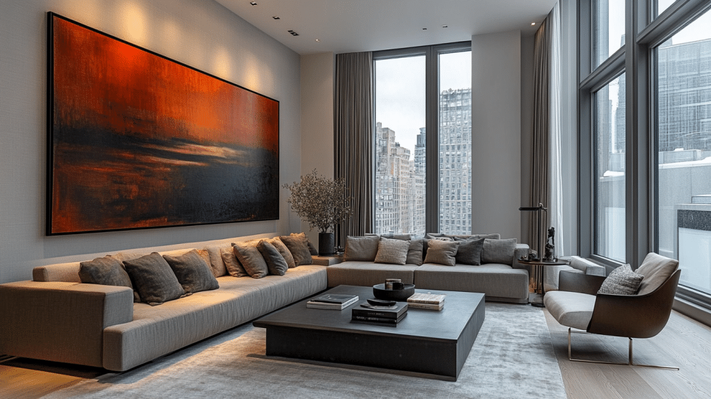 dark grey couch living room