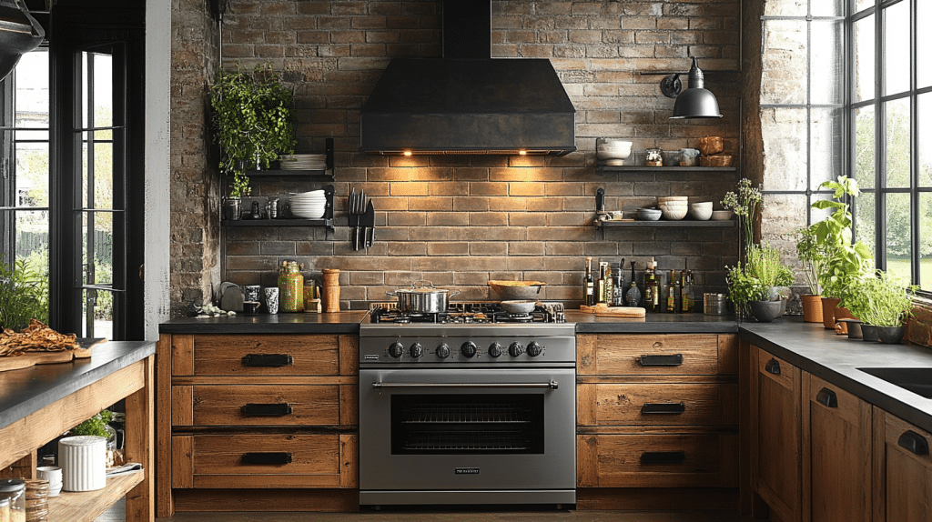 industrial farmhouse kitchen