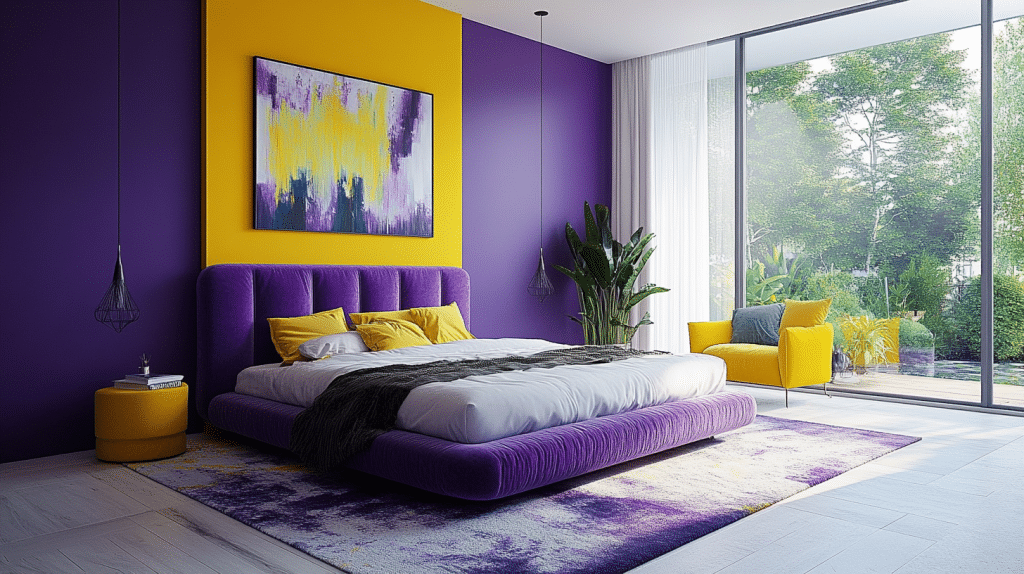 purple bedrooms