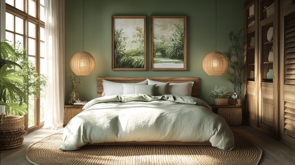 sage green farmhouse bedroom ideas