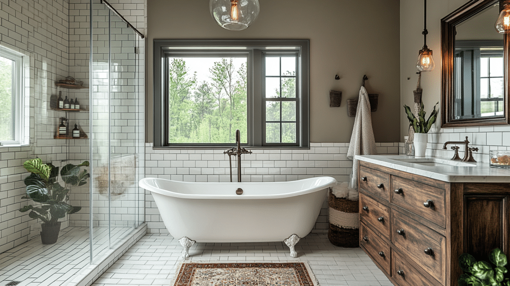 transitional bathroom design