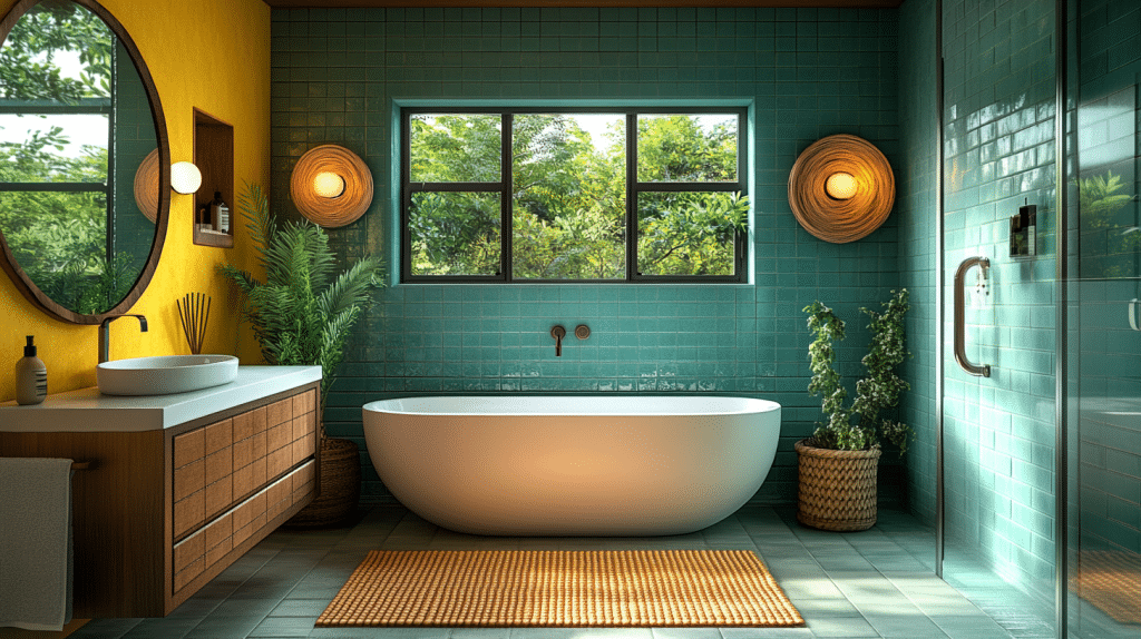 vintage modern bathroom