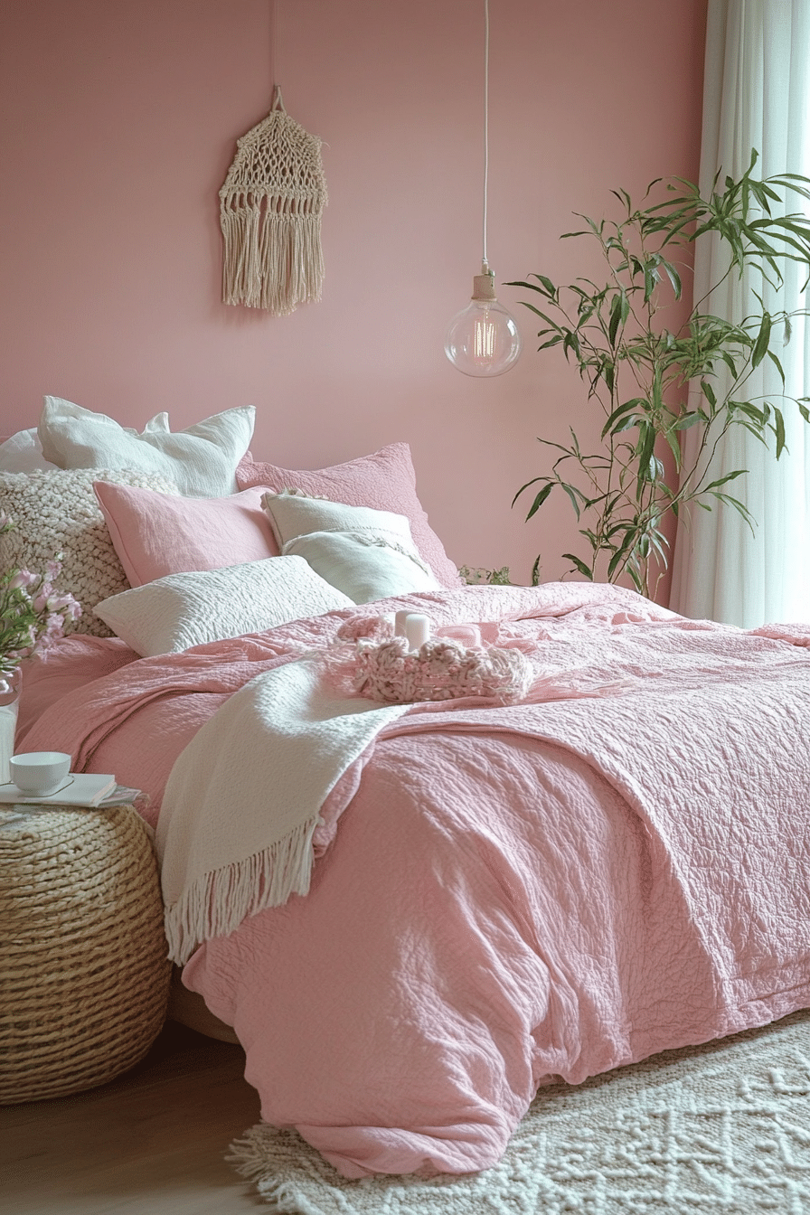 20 Pink Boho Bedroom Ideas to Craft a Relaxing, Feminine Sanctuary