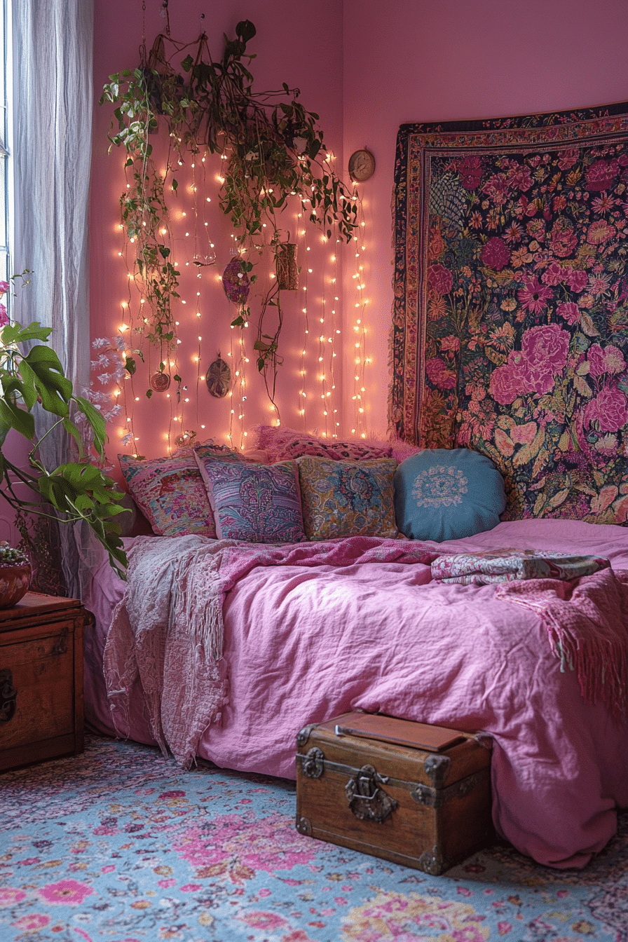 20 Pink Boho Bedroom Ideas to Craft a Relaxing, Feminine Sanctuary