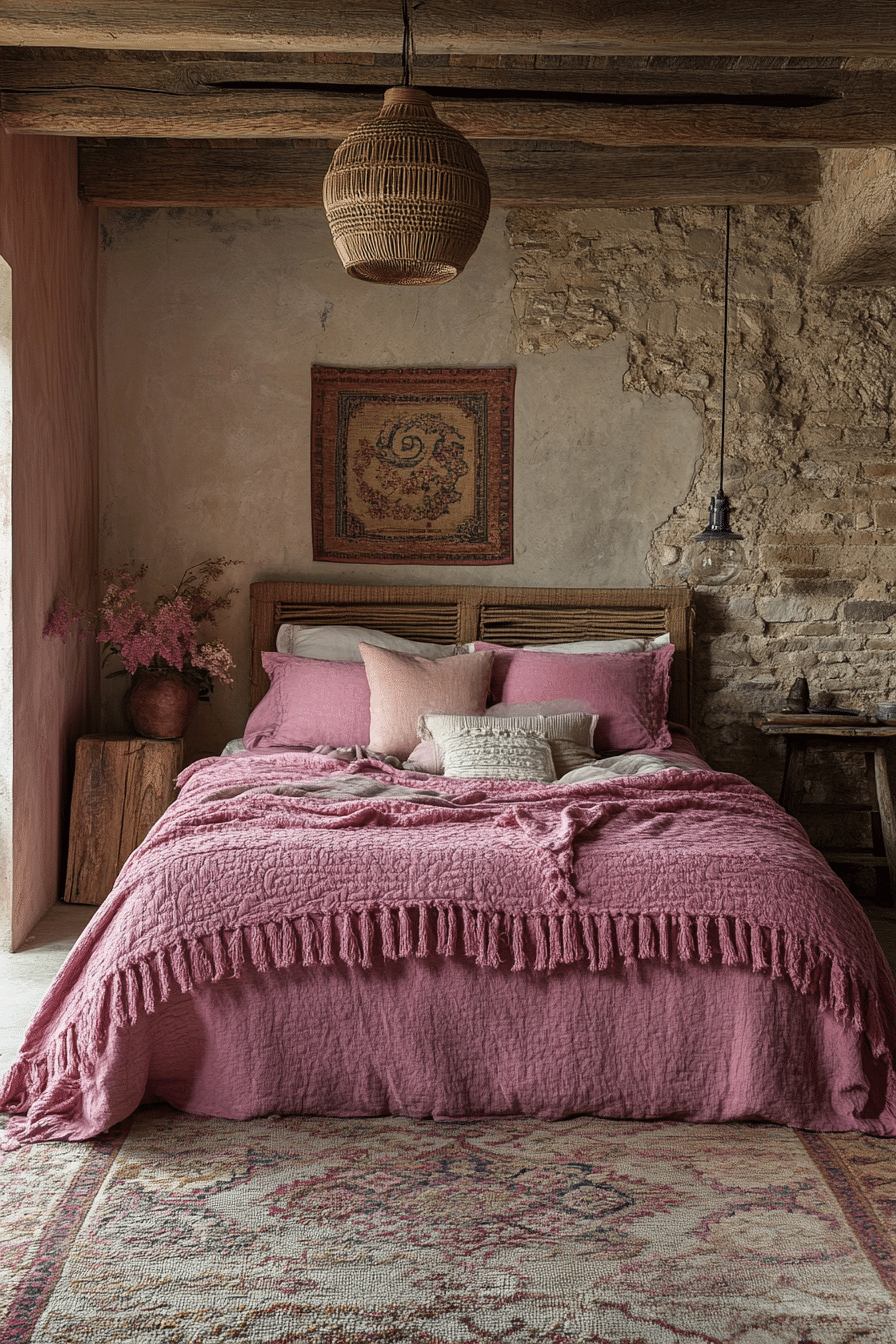 20 Pink Boho Bedroom Ideas to Craft a Relaxing, Feminine Sanctuary