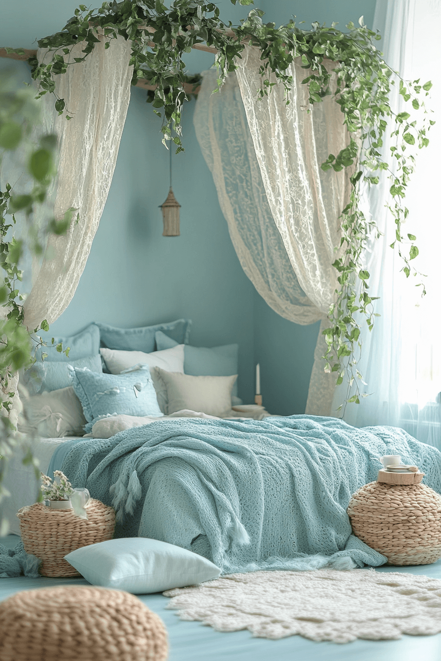 25 Blue Boho Girls Bedroom Ideas for a Fresh and Fun Bedroom Design