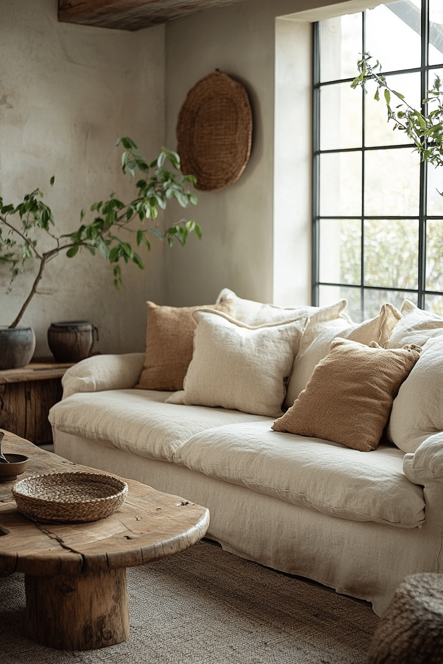 20 Wabi Sabi Living Room Ideas to Bring Earthy Charm and Calming Vibes