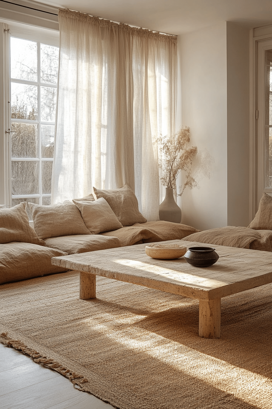 20 Wabi Sabi Living Room Ideas to Bring Earthy Charm and Calming Vibes